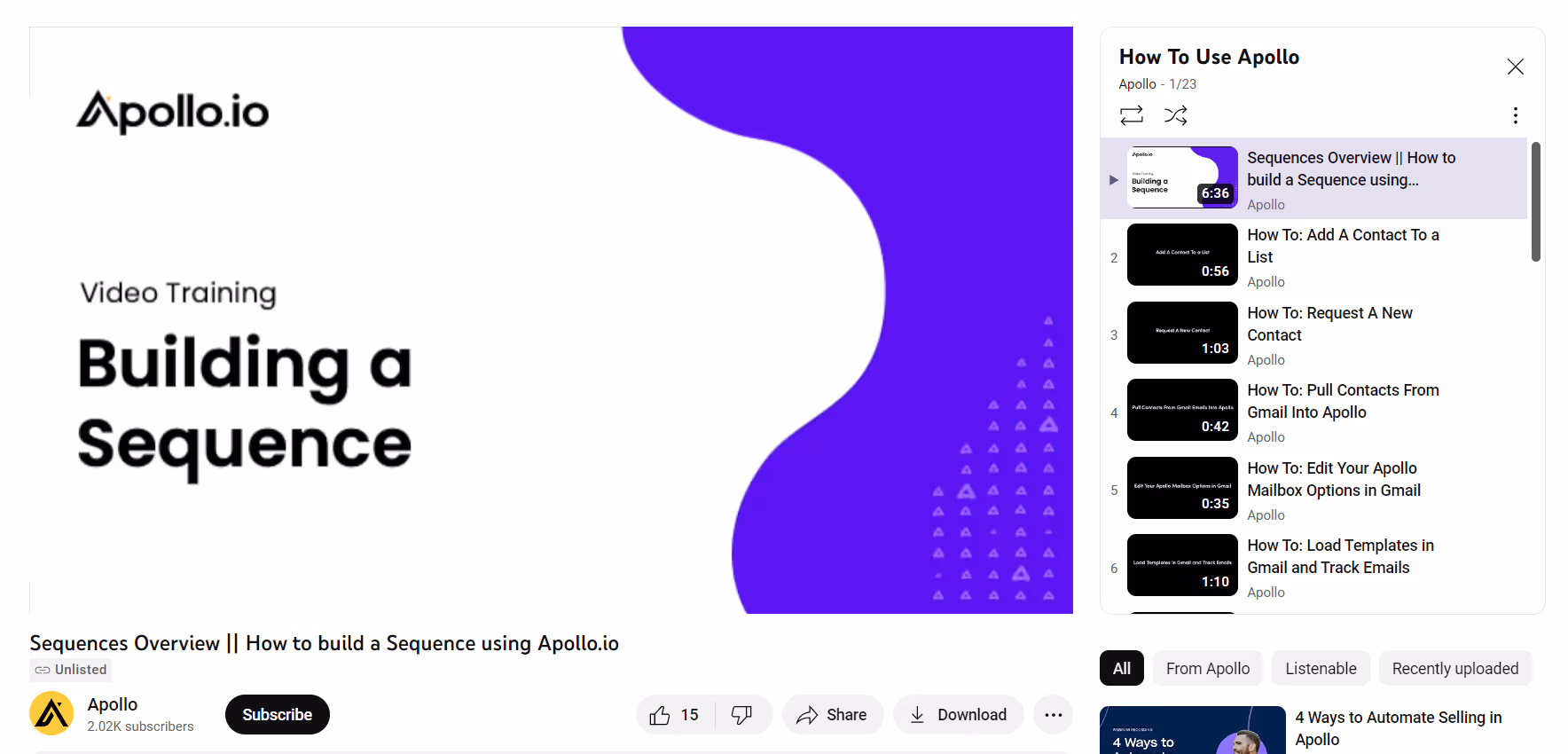 Apollo knowledge base