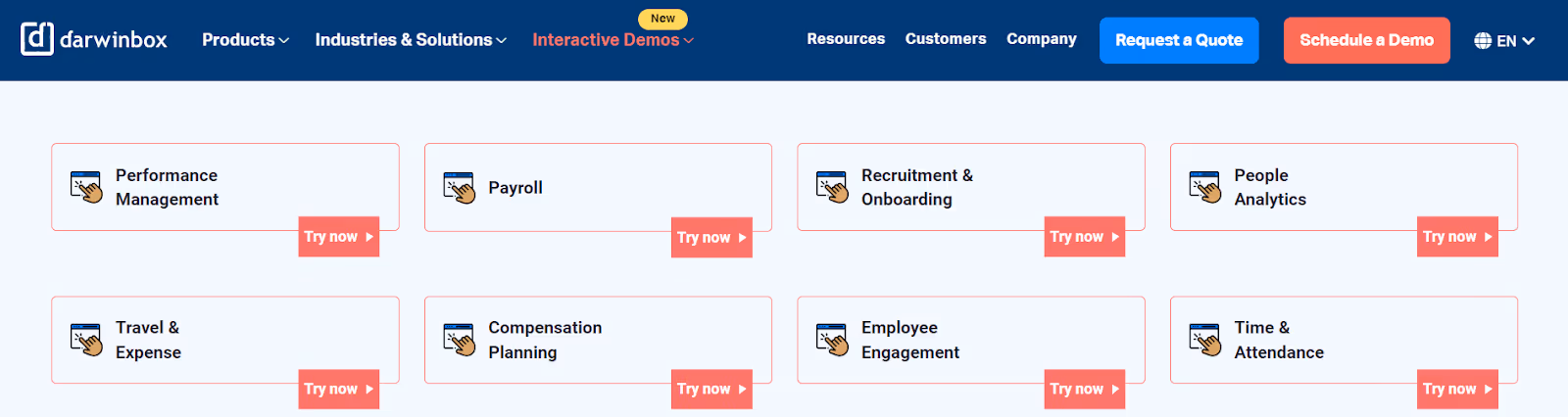 Interactive demo center