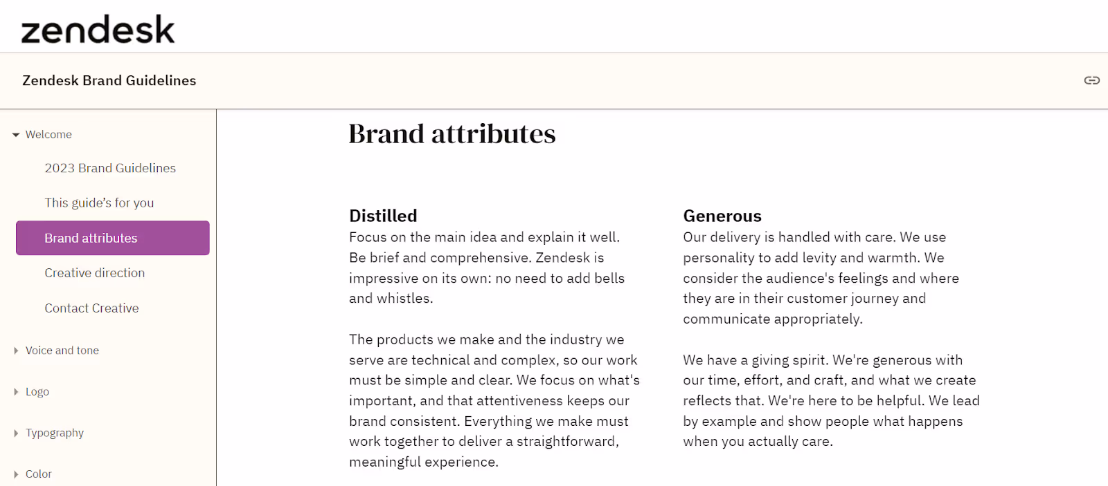 Zendesk brand guidelines