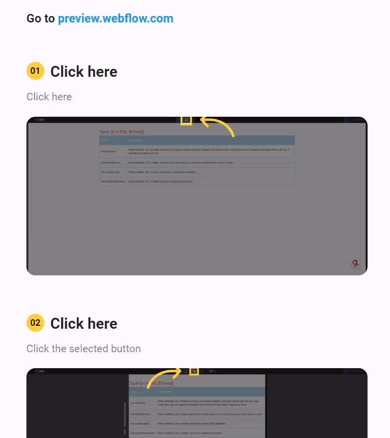 Step-by-step guide tool