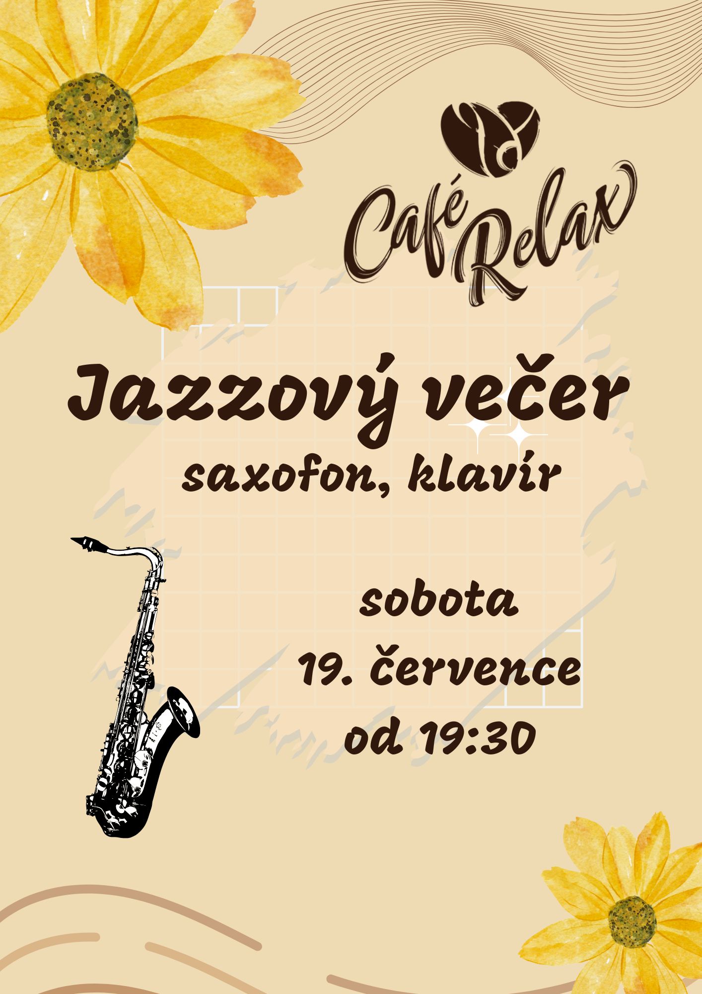 Jazzový večer v kavárně 19.7.2025
