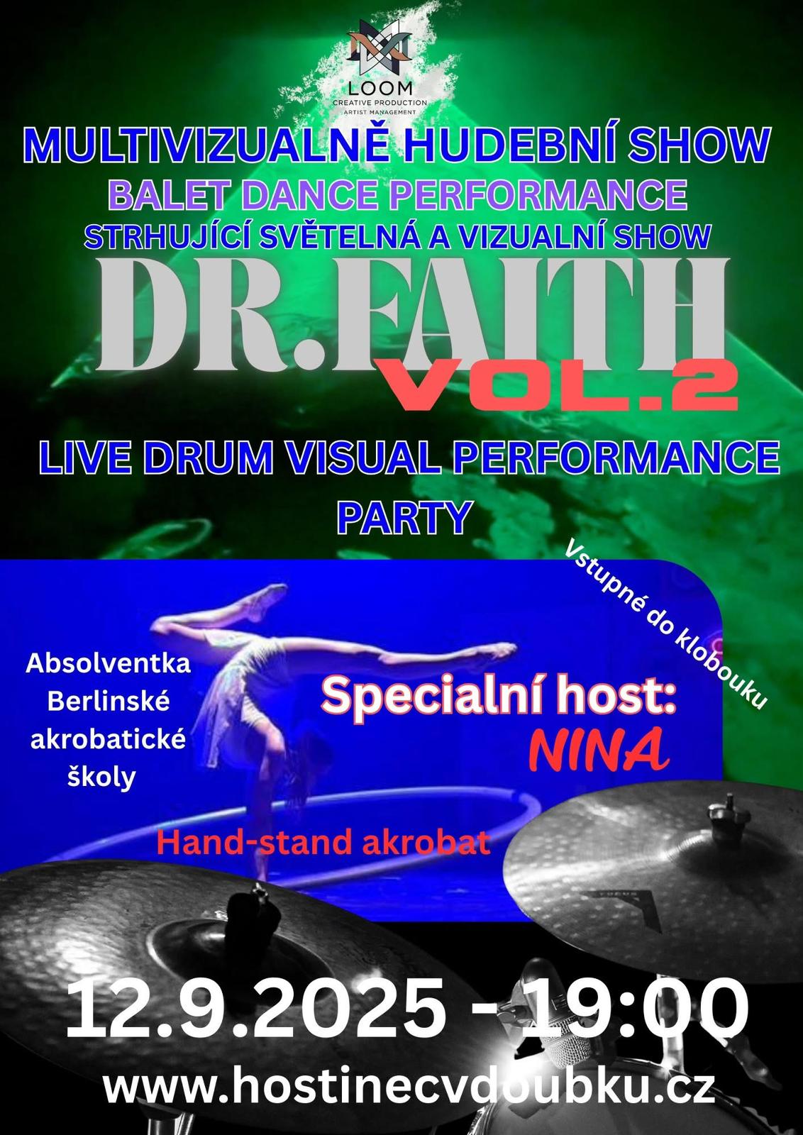 Multivizuálně hudební show v Hostinci v Doubku 12.9.2025