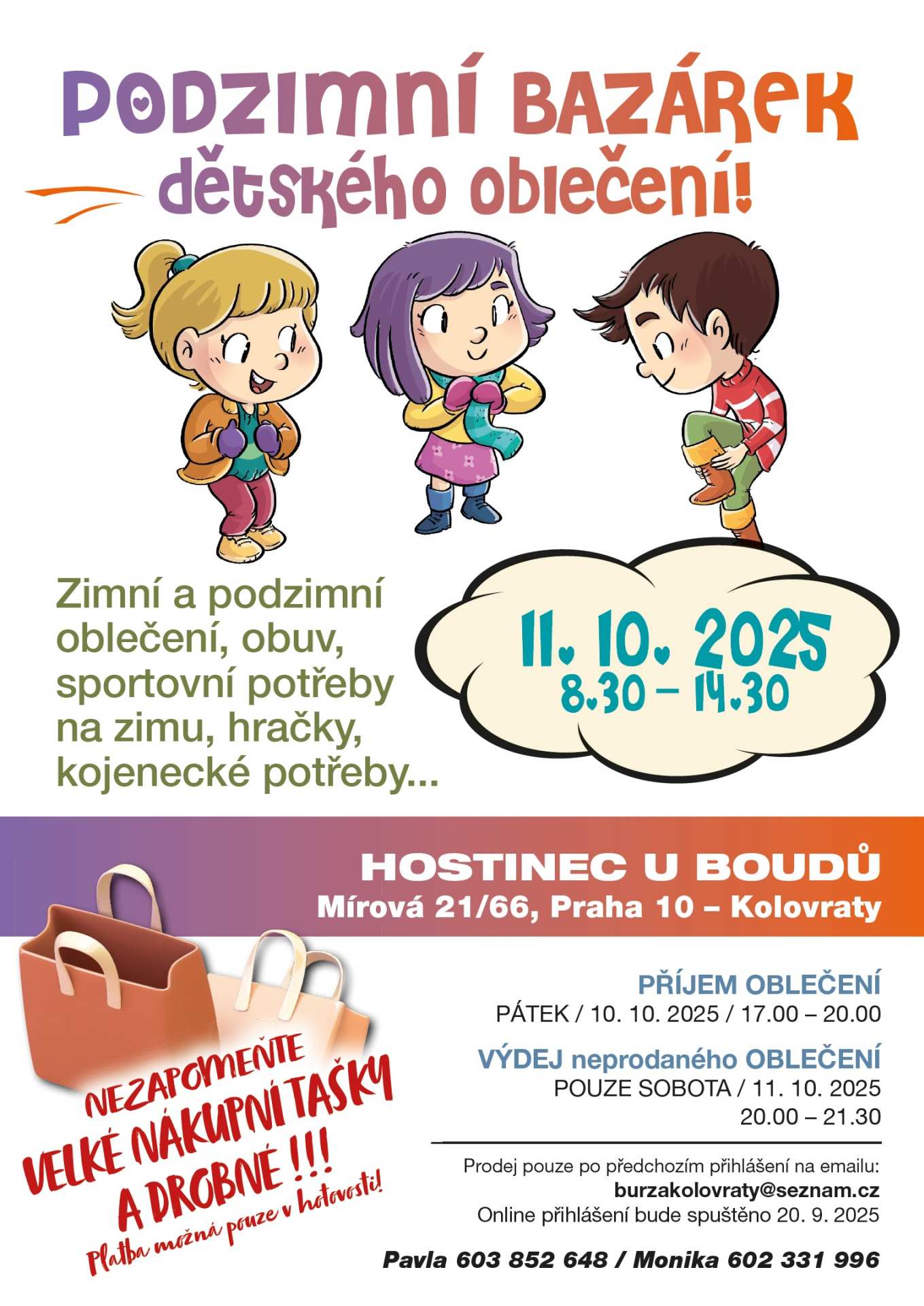 Podzimní bazárek dětského oblečení
