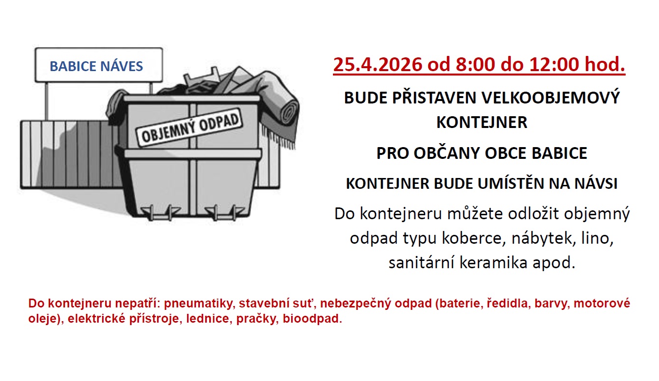 velkoobjemový kontejner 25.4.2026