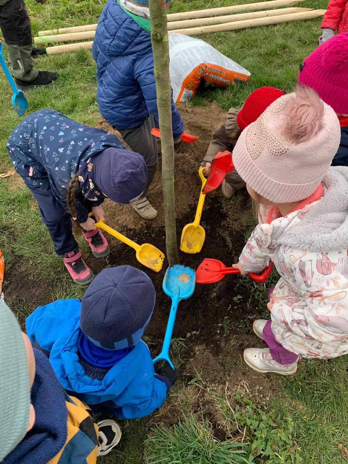 Osázení aleje u mateřské školy Dráček