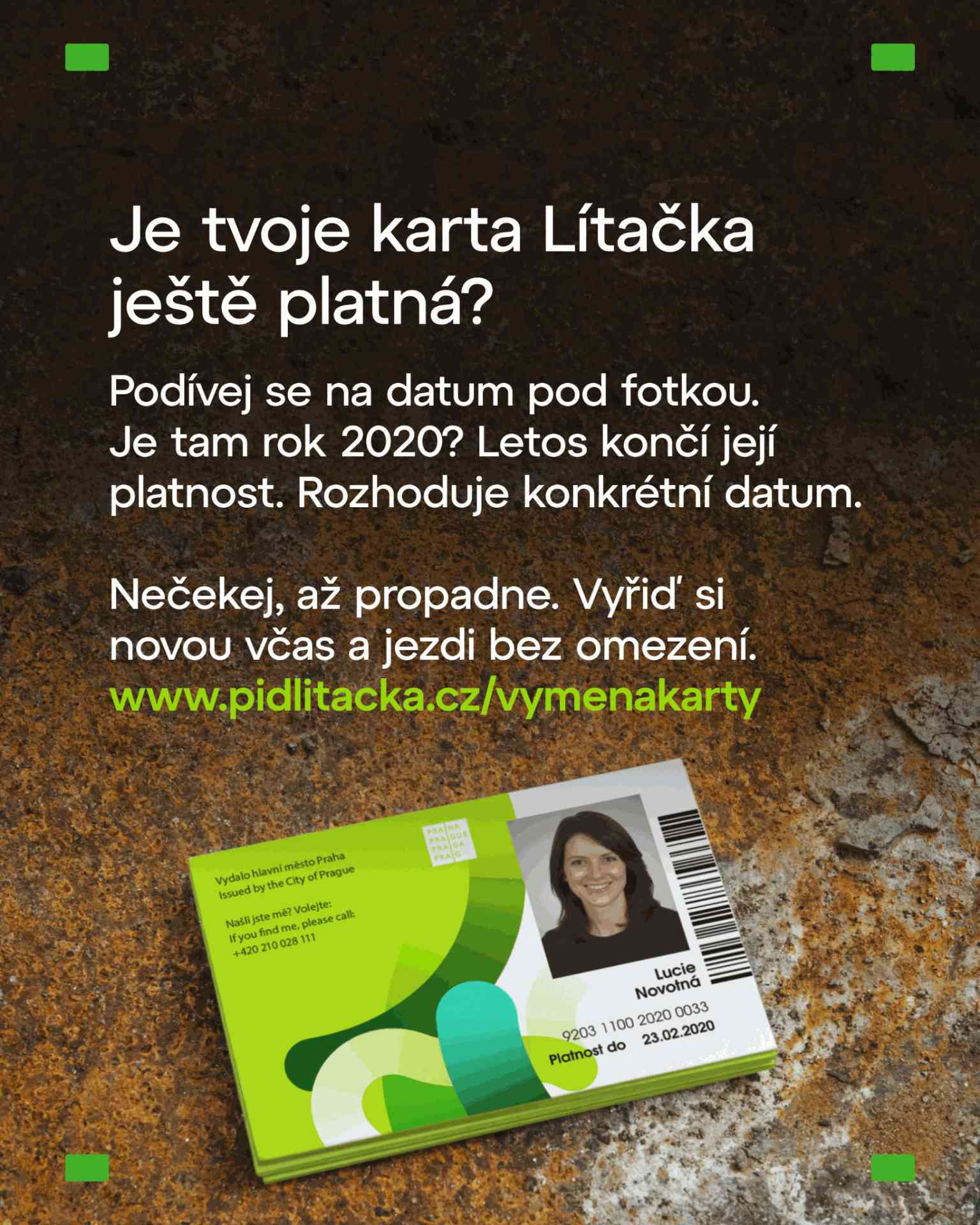 Upozornění na konec platnosti karet Lítačka