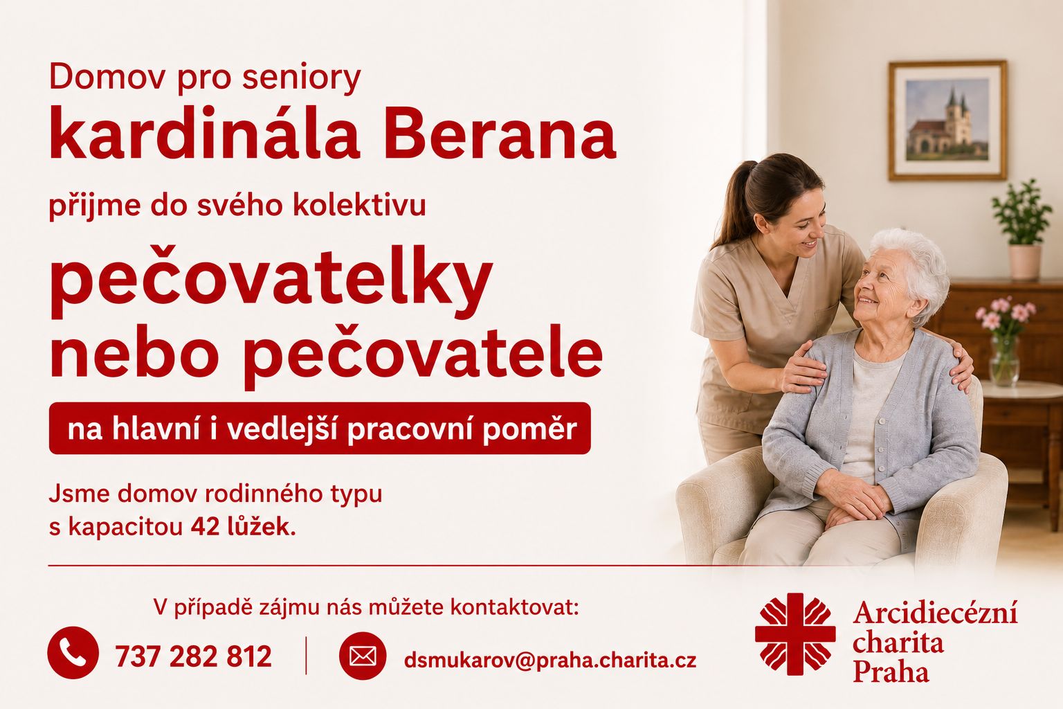 Domov pro seniory kardinála Berana přijme pečovatele