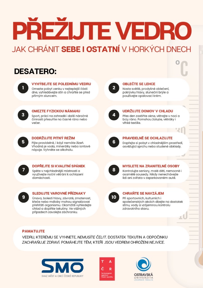 Desatero - doporučení jak zvládnout vedra