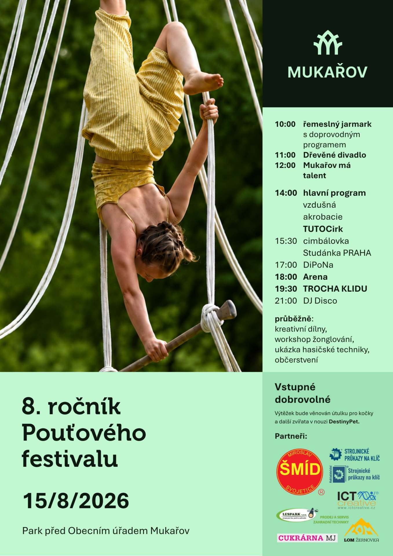 Pozvánka na Pouťový festival v Mukařově 15.8.2026