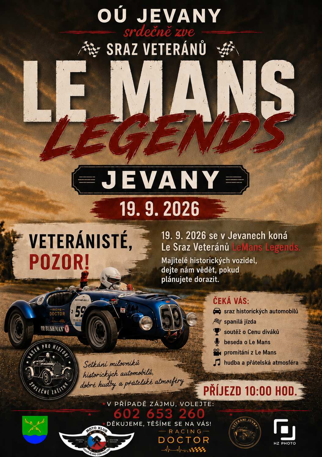 19.9.2026 Sraz veteránů v Jevanech