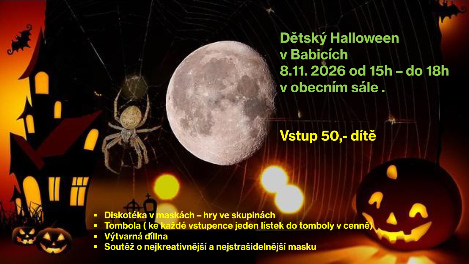 Dětský halloween 8.11.2026