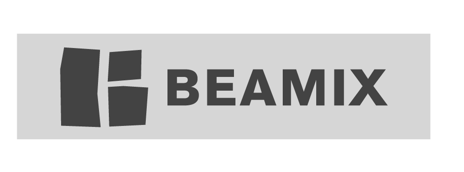 Beamix-logo met vier zwarte blokken naast de naam Beamix in hoofdletters.