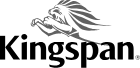 Kingspan-logo met gestileerde vleugels boven de naam Kingspan.