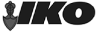 IKO logo with a stylized knight helmet and shield to the left of bold letters IKO