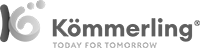 Kömmerling logo with the slogan TODAY FOR TOMORROW in grayscale.