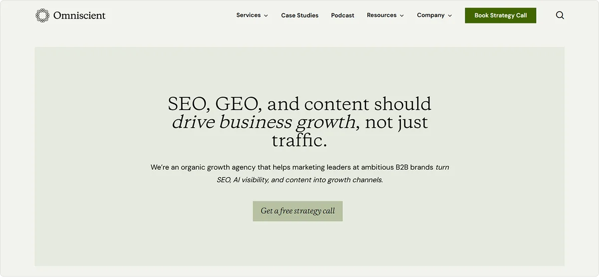Omniscient Digital Homepage