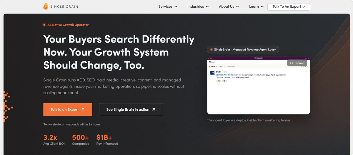 Single Grain Homepage