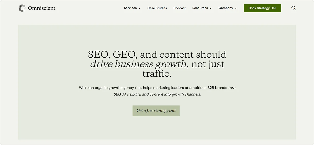 Omniscient Digital Homepage