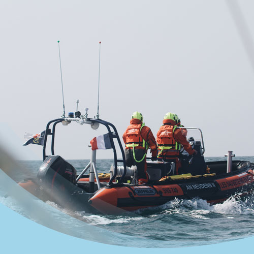 ocean rescue boat on water