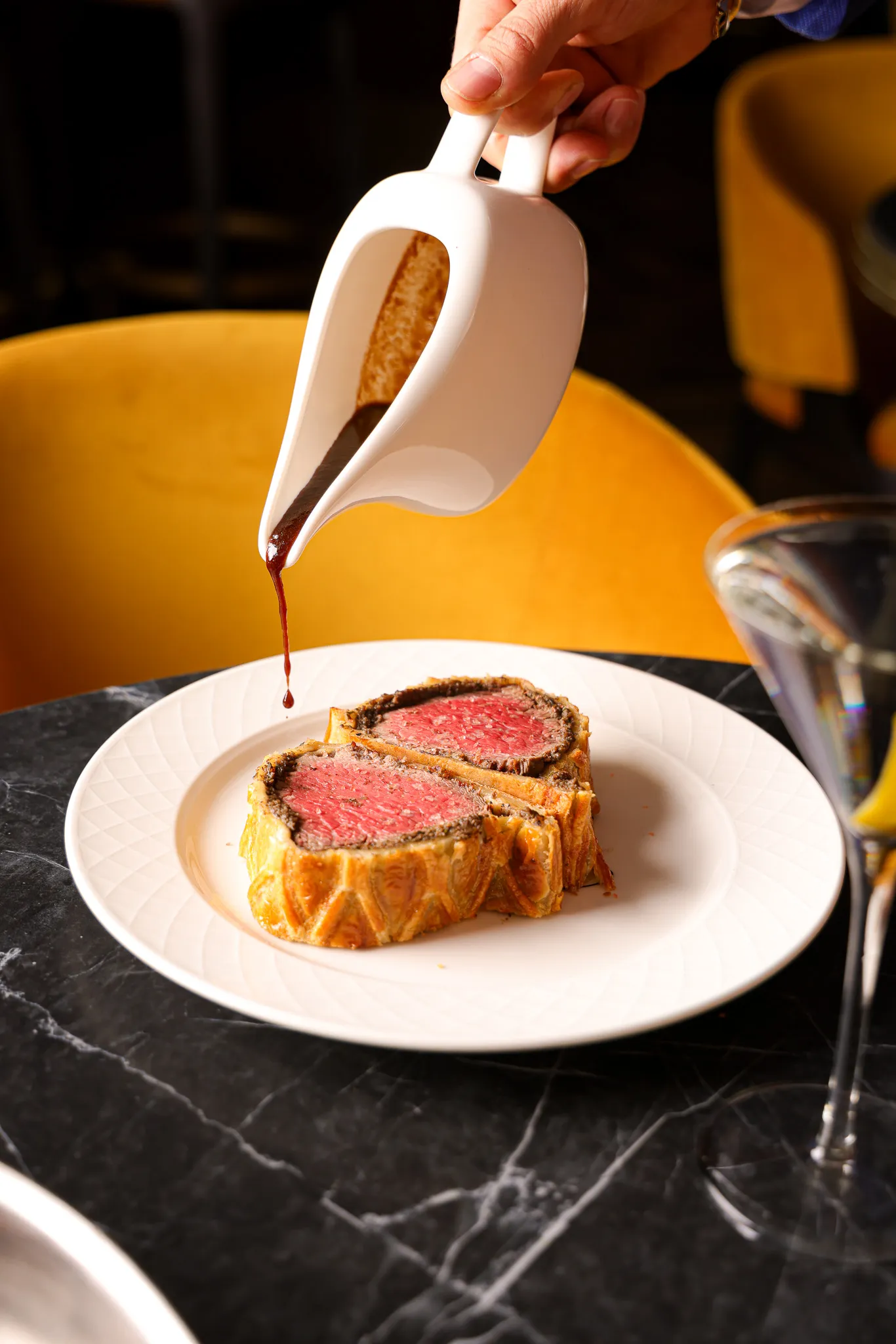 Beef Wellington with Sauce Pour