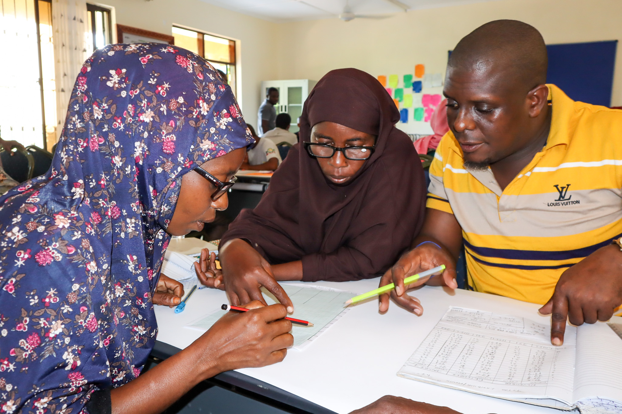 community working on something together