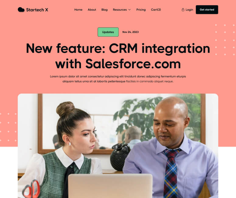 Startech X - Blog Post Page - Home Page - Tech Startup Webflow Template