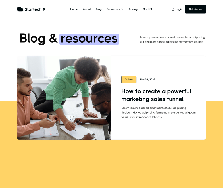 Startech X - Blog V1 Page - Home Page - Tech Startup Webflow Template