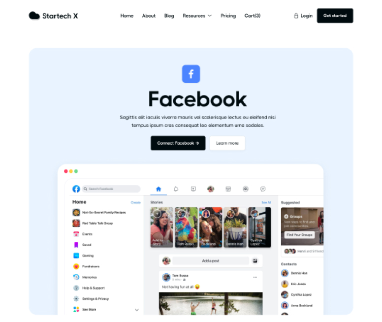 Startech X - Integration Single Page - Home Page - Tech Startup Webflow Template