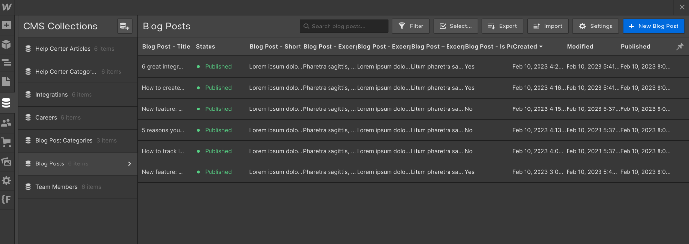 CMS Collection - Startech X Webflow Template