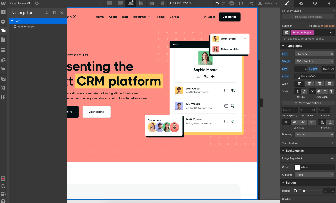 Typography - Startech X Webflow Template
