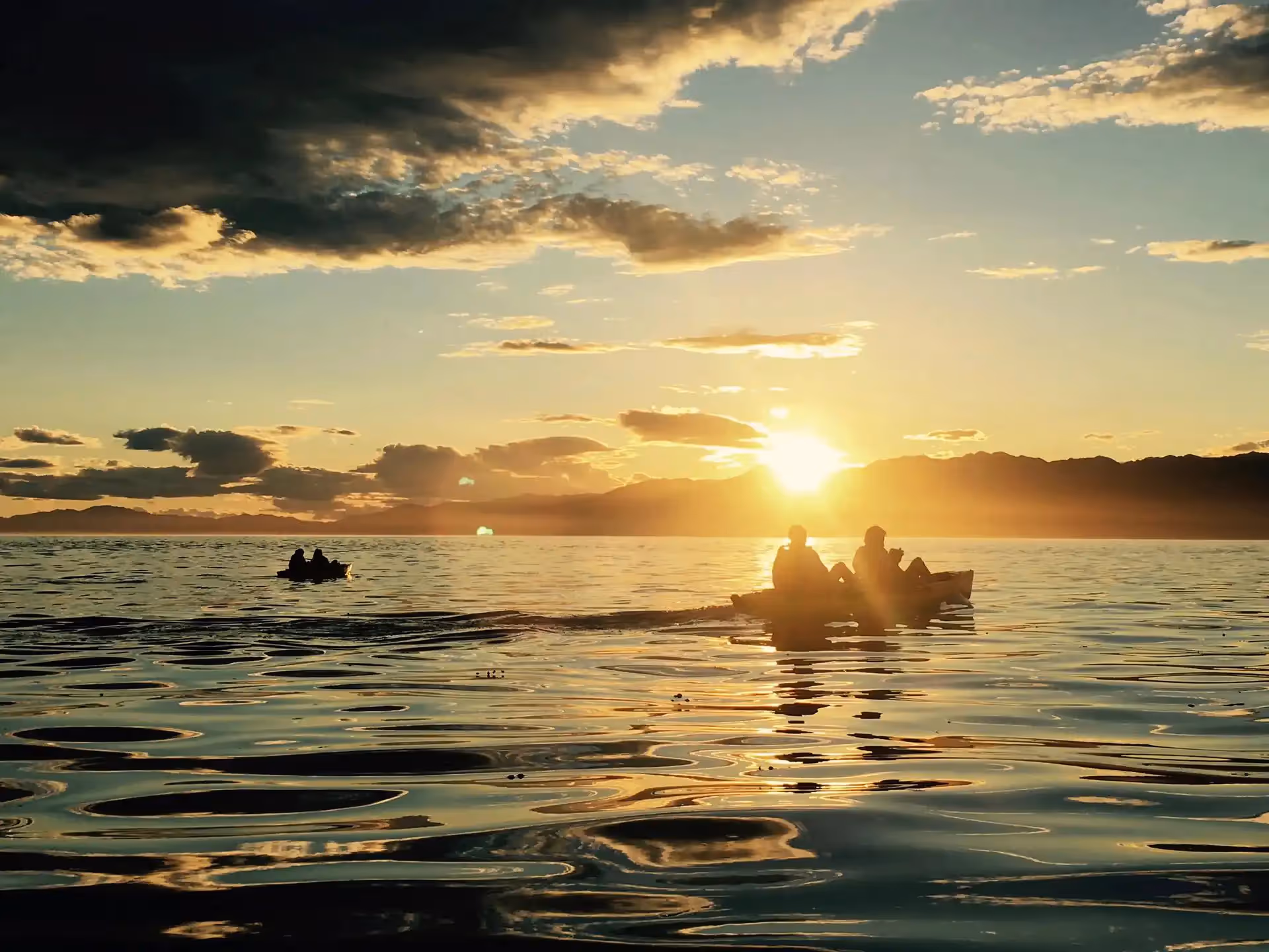Kayaks on the water