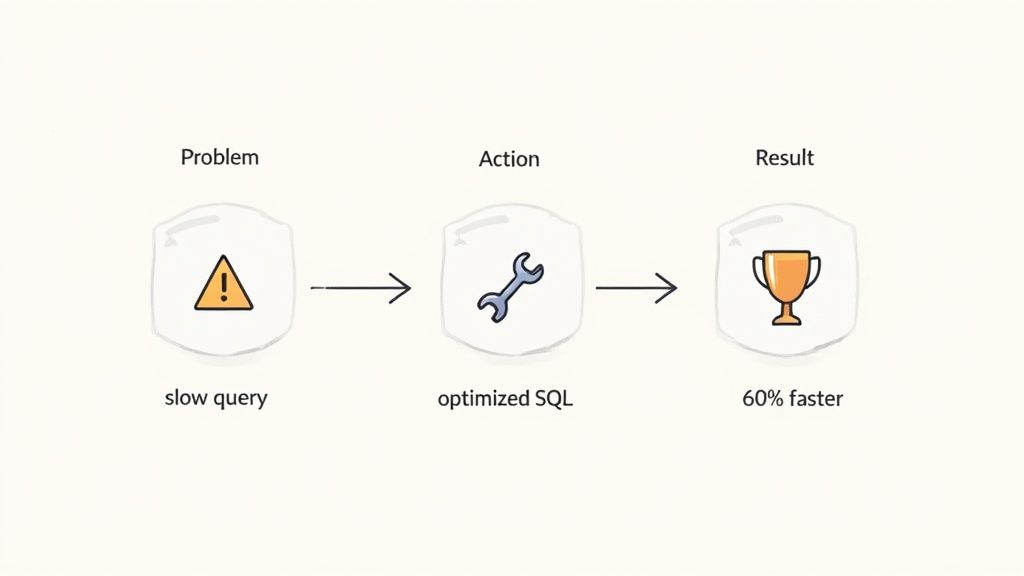 A professional pointing at a whiteboard with various charts and diagrams, illustrating the process of estimating and framing business impact.