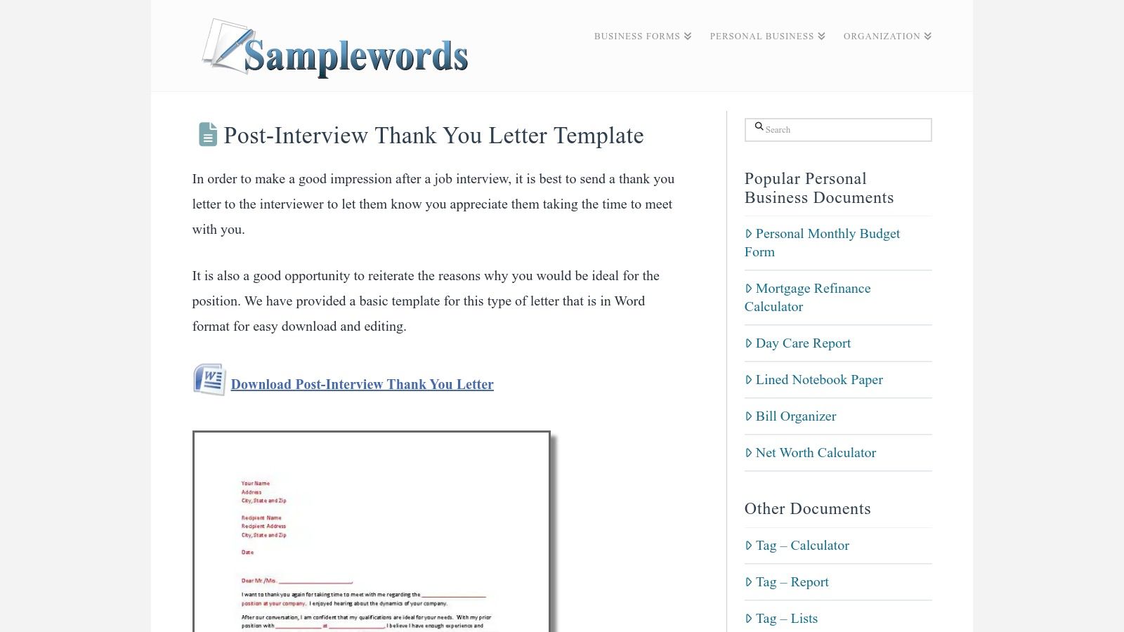 Samplewords.com