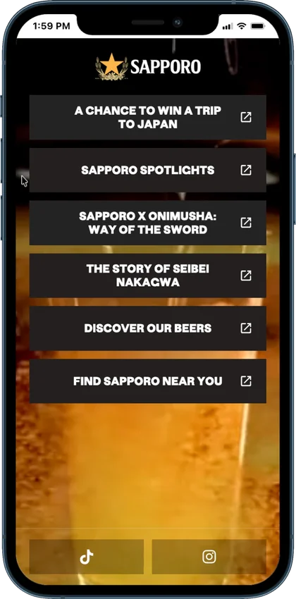 Sapporo Brij mobile experience