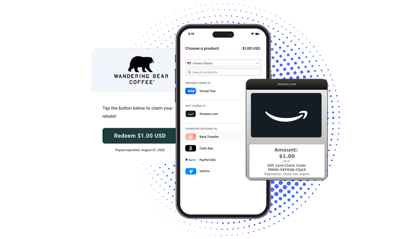 Brij's Customer Choice Rebates enable customers to choose their preferred rebate payout method.