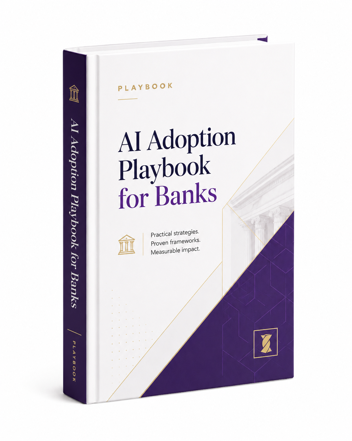 3D book mockup for AI Adoption Playbook for Banks