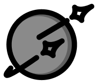 Spaceketeer logo. Simple line drawing of Two spacehips flying past a planet creating an S