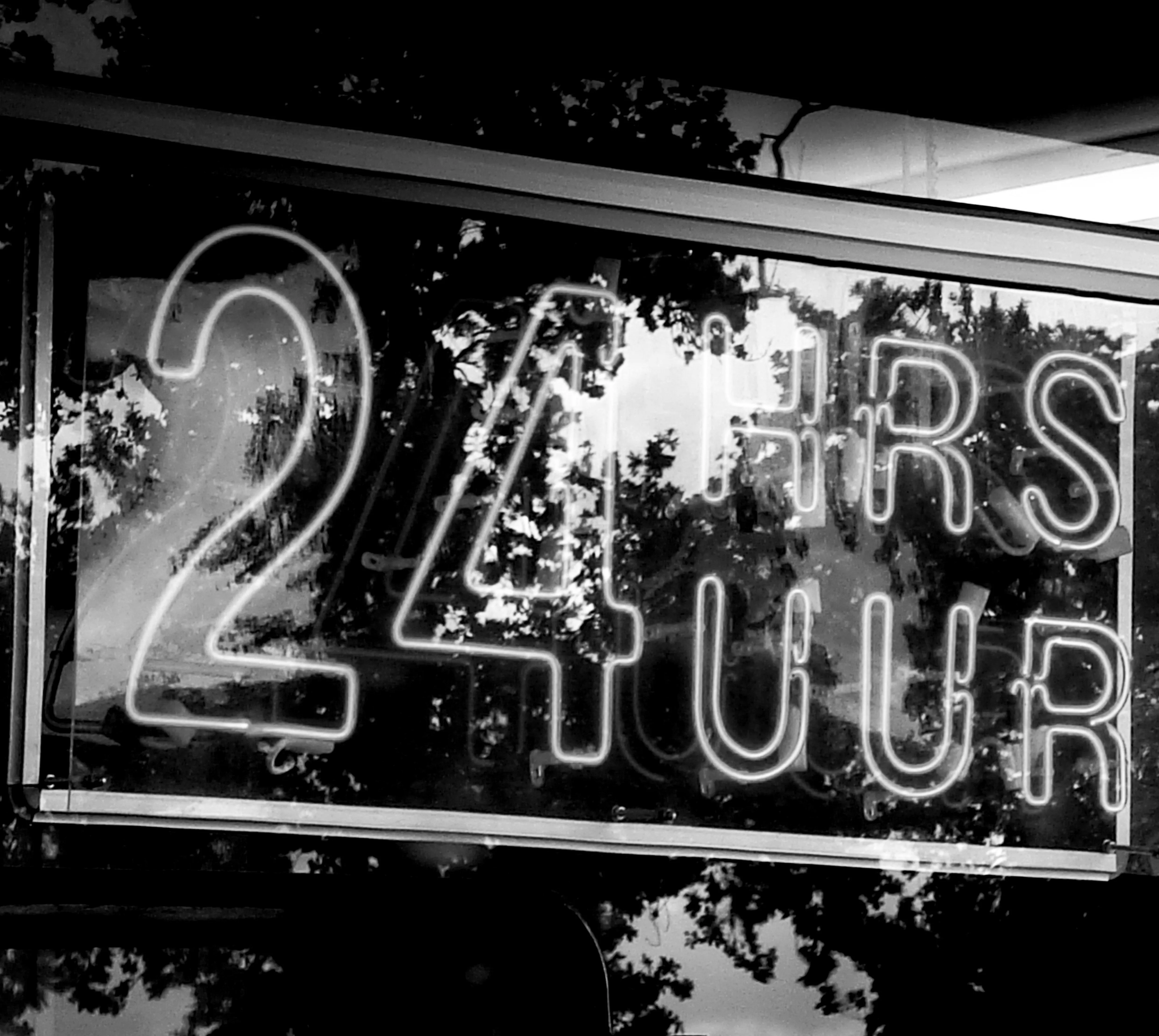 A 24 hour led sign