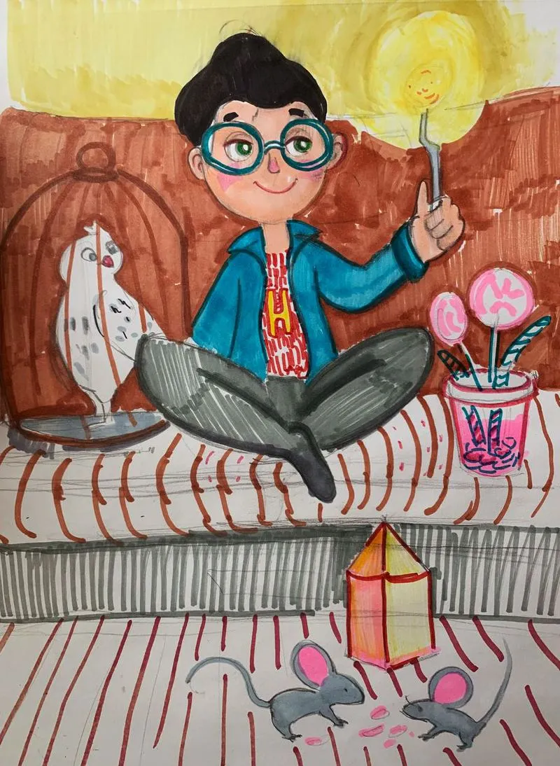 Групові уроки малювання онлайн для дітей 8-11 років