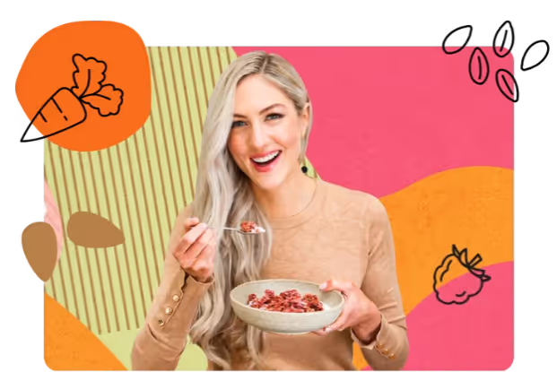 A person holding a bowl of foodDescription automatically generated