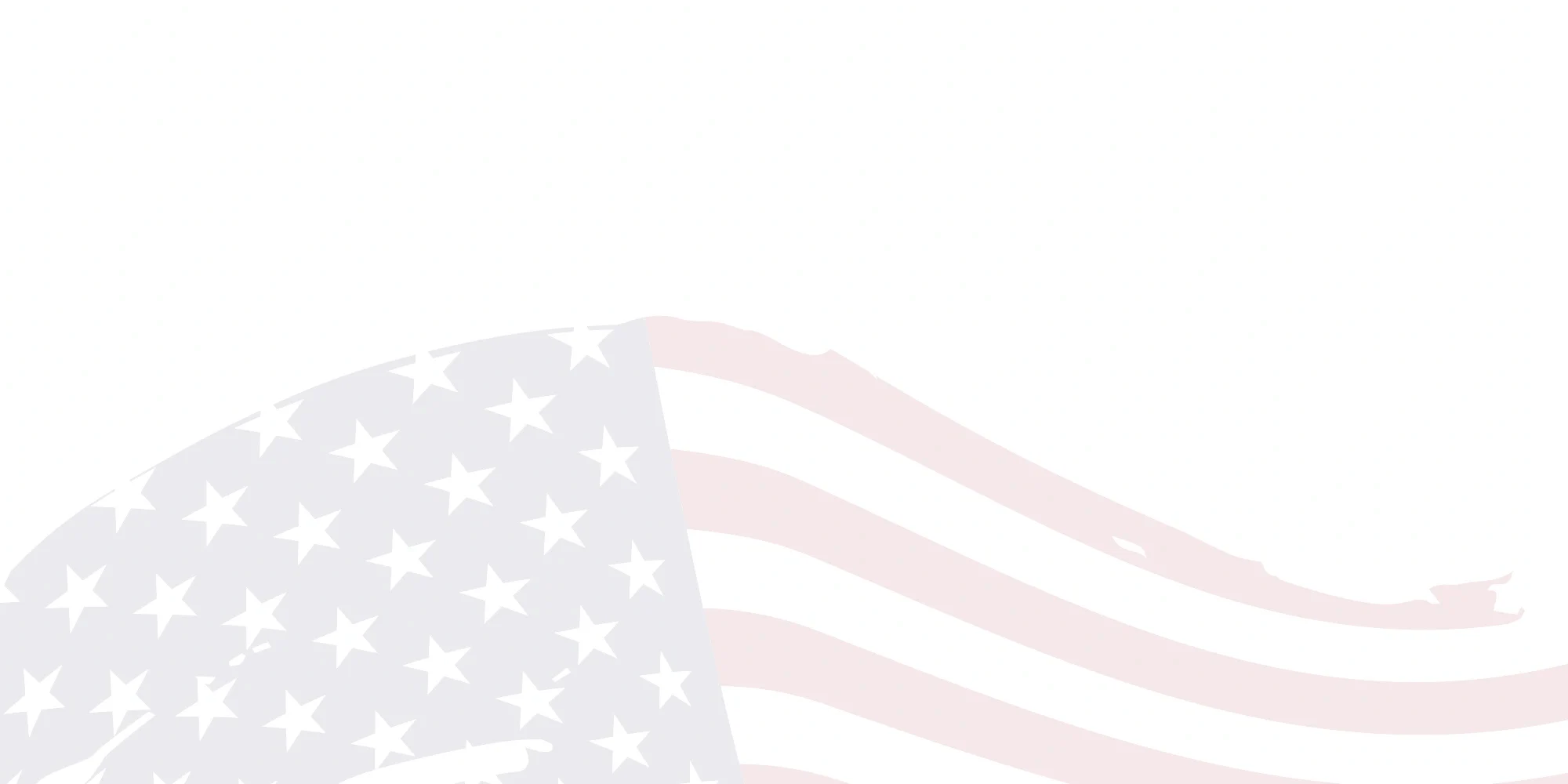Light, artistic rendering of a waving American flag with stars and stripes on a white background.