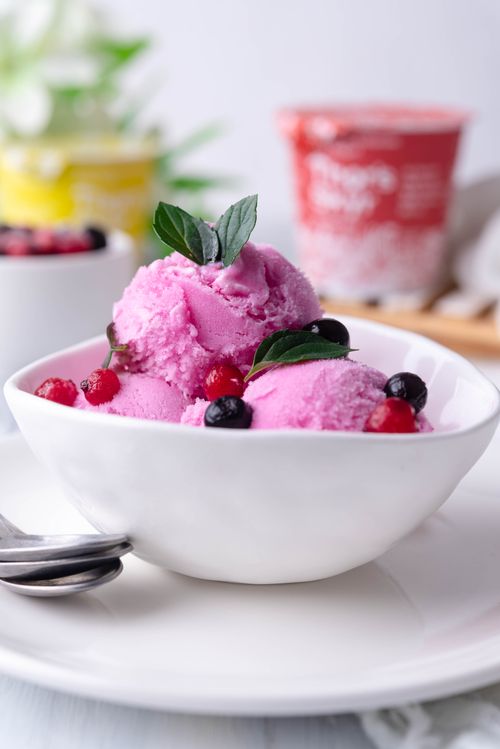 Frozen Skyr with Mixed Berries.