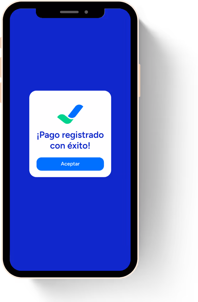 Pago registrado cuadra 
