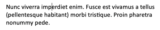 Example mouse selection with Shift-Click