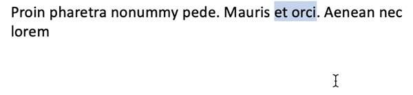 Example contextual novel note with a small selection