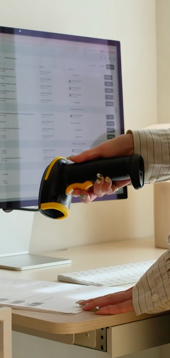 Scan to print in Shippo: scanning an item pulls up the order and prints the right label
