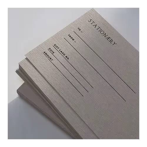 Printed giftcards for Stationaery Restaurant.