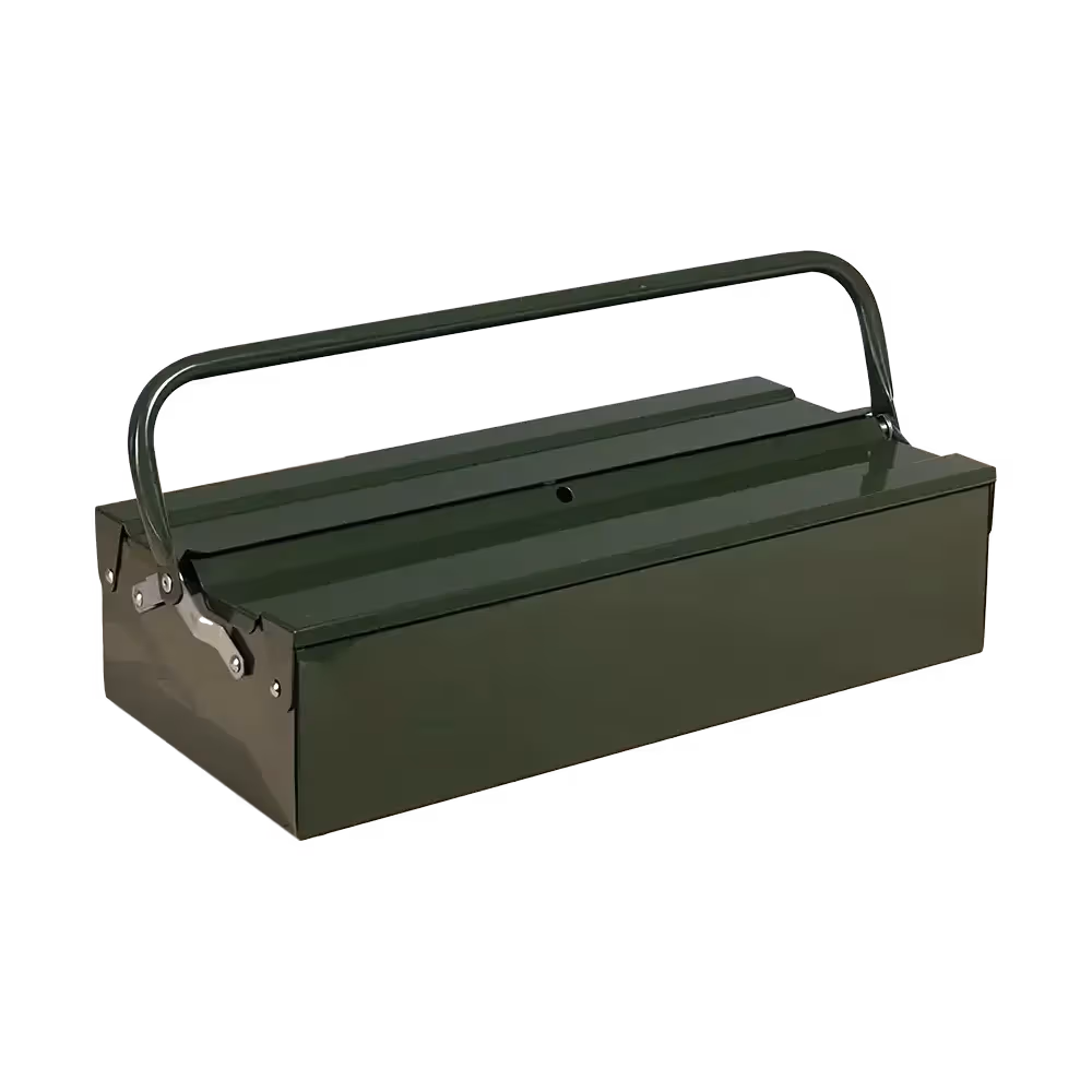 Minimalist Italian metal toolbox.