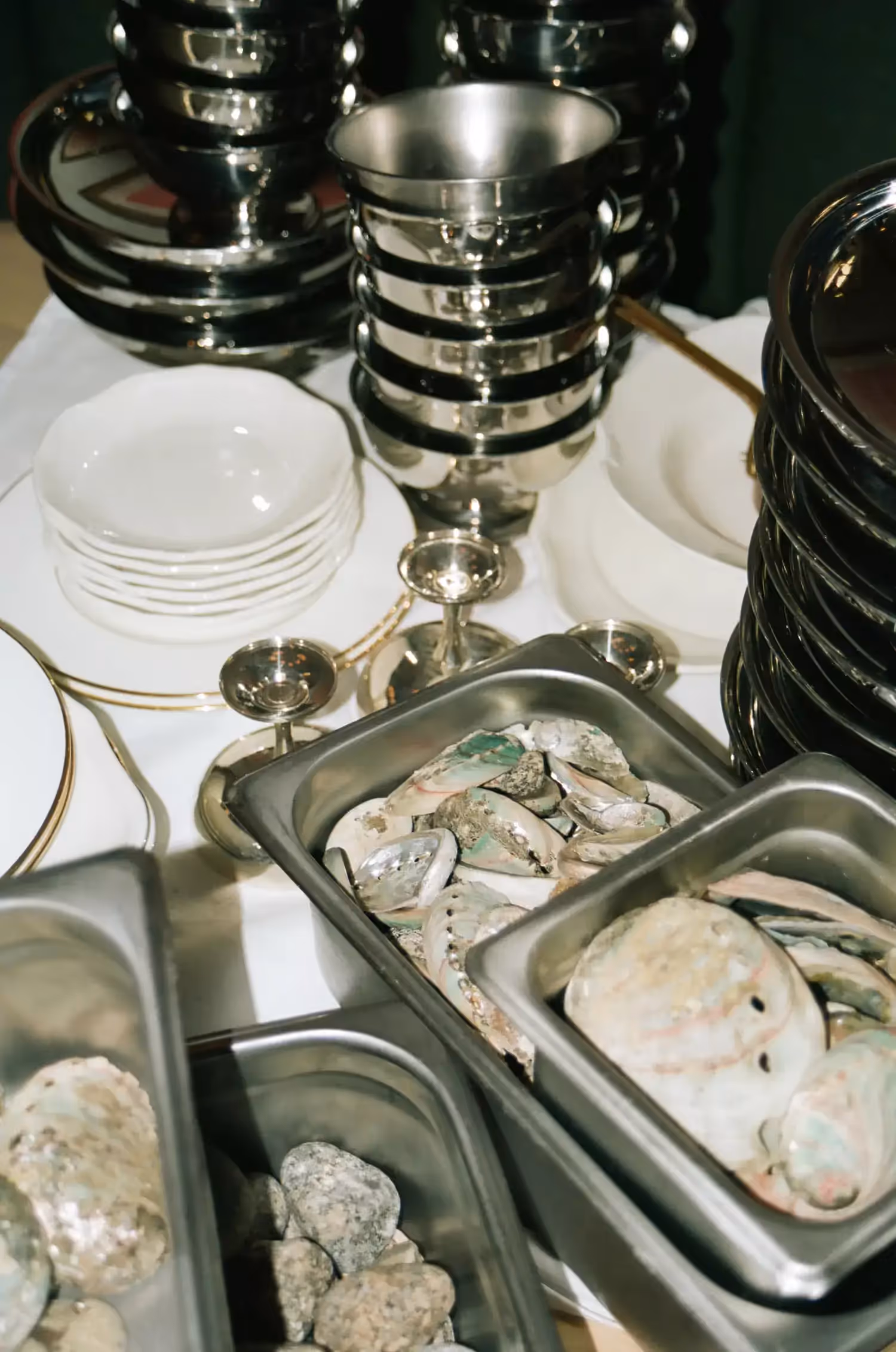 Chez Noir, Carmel, oysters ready for dinner service