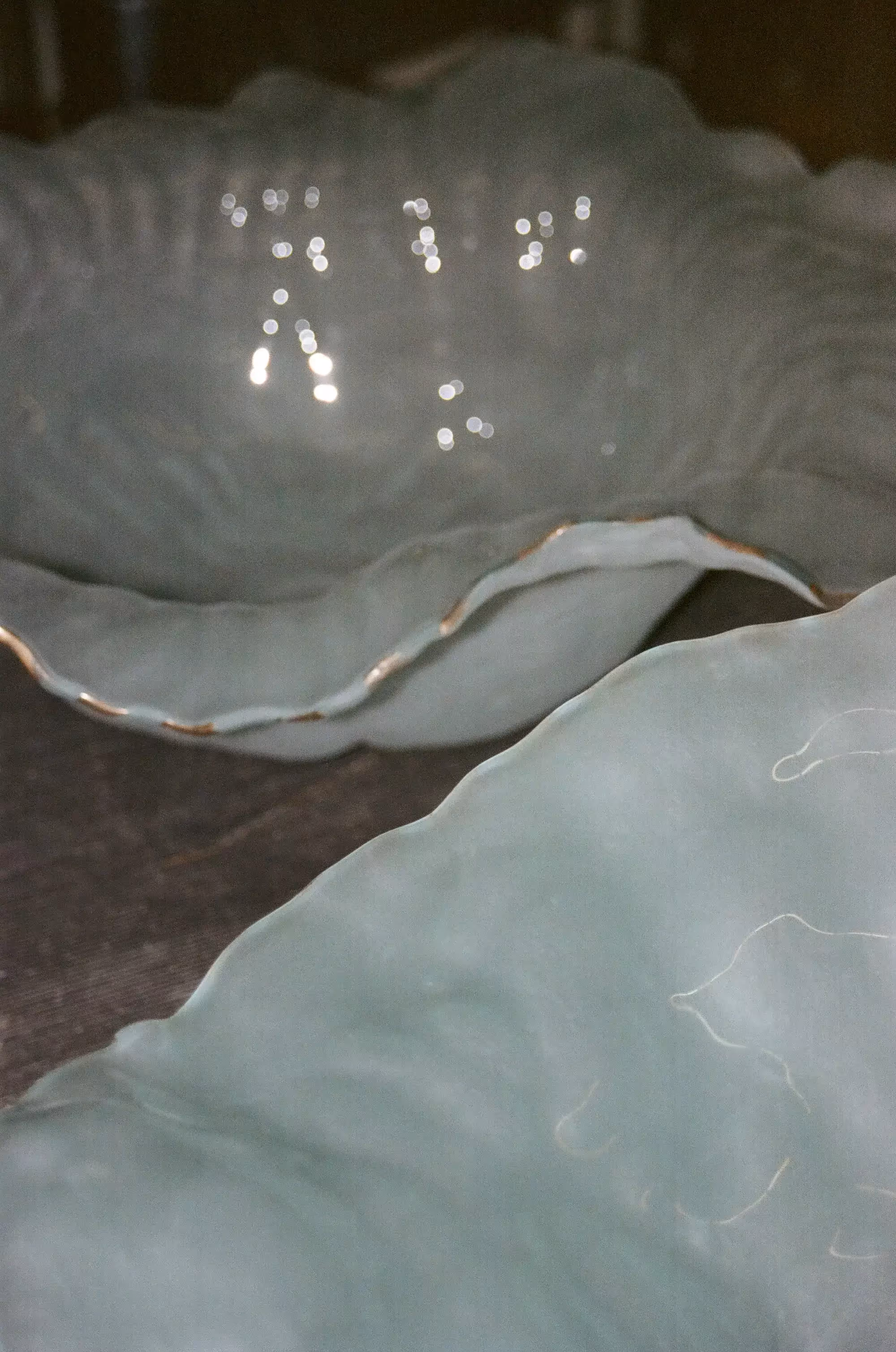 Glass bowls in Kiln Annieglass Factory
